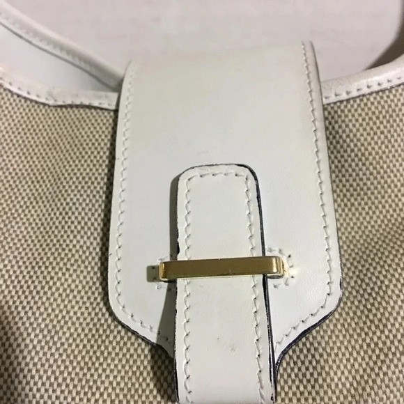 Suarez beige canvas/ leather shoulder handbag - Picture 6 of 8